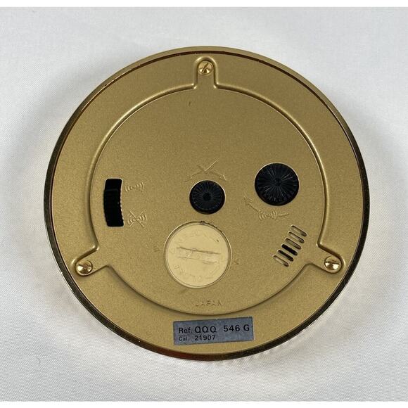 Seiko Quartz Twenty Dollar Gold Coin Alarm Desk Travel Clock Presidential Seal - Picture 7 of 13